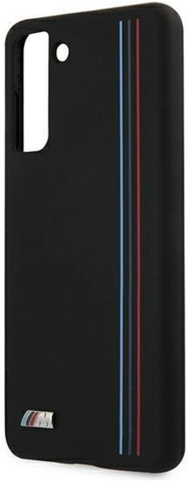 Case BMW BMHCS21MSIVTBK S21 + G996 black / black Silicone Stripes M Collection