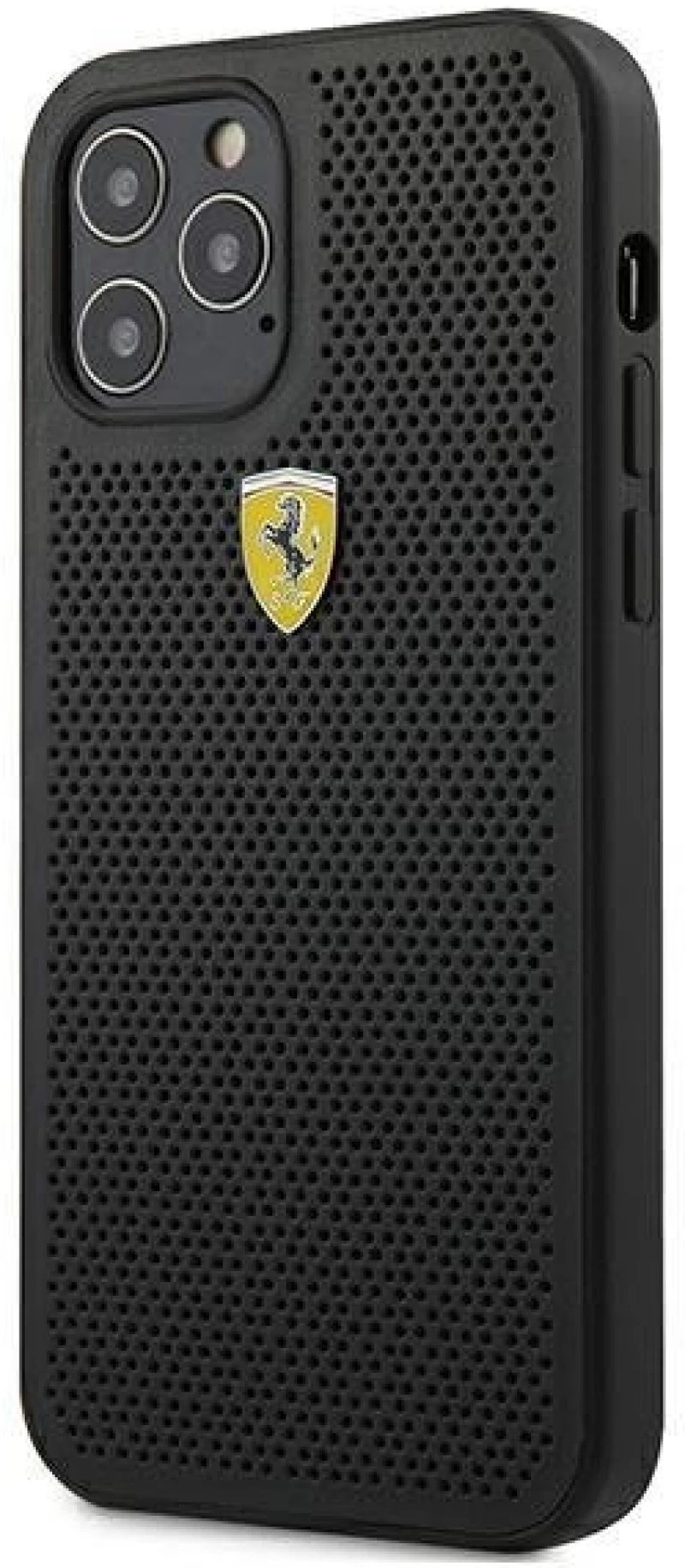 Ferrari FESPEHCP12LBK iPhone 12 Pro Max 6,7" black hardcase On Track Perforated