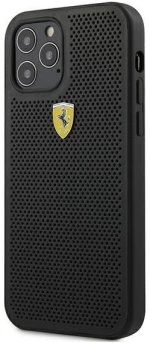 Ferrari FESPEHCP12LBK iPhone 12 Pro Max 6,7" black hardcase On Track Perforated