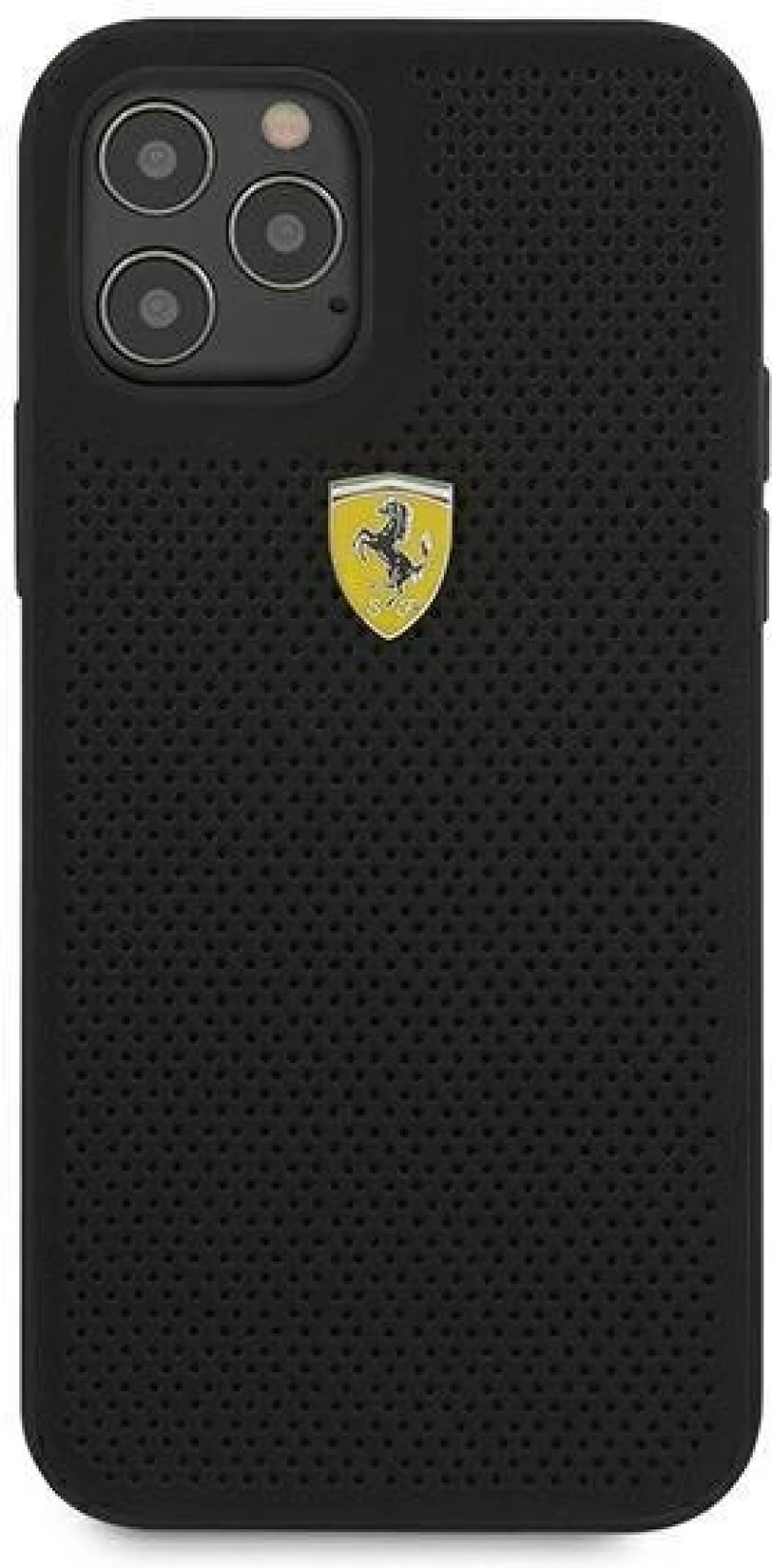 Ferrari FESPEHCP12LBK iPhone 12 Pro Max 6,7" black hardcase On Track Perforated