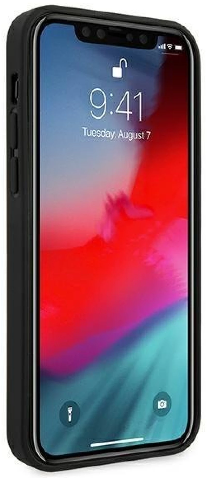 Ferrari FESPEHCP12LBK iPhone 12 Pro Max 6,7" black hardcase On Track Perforated