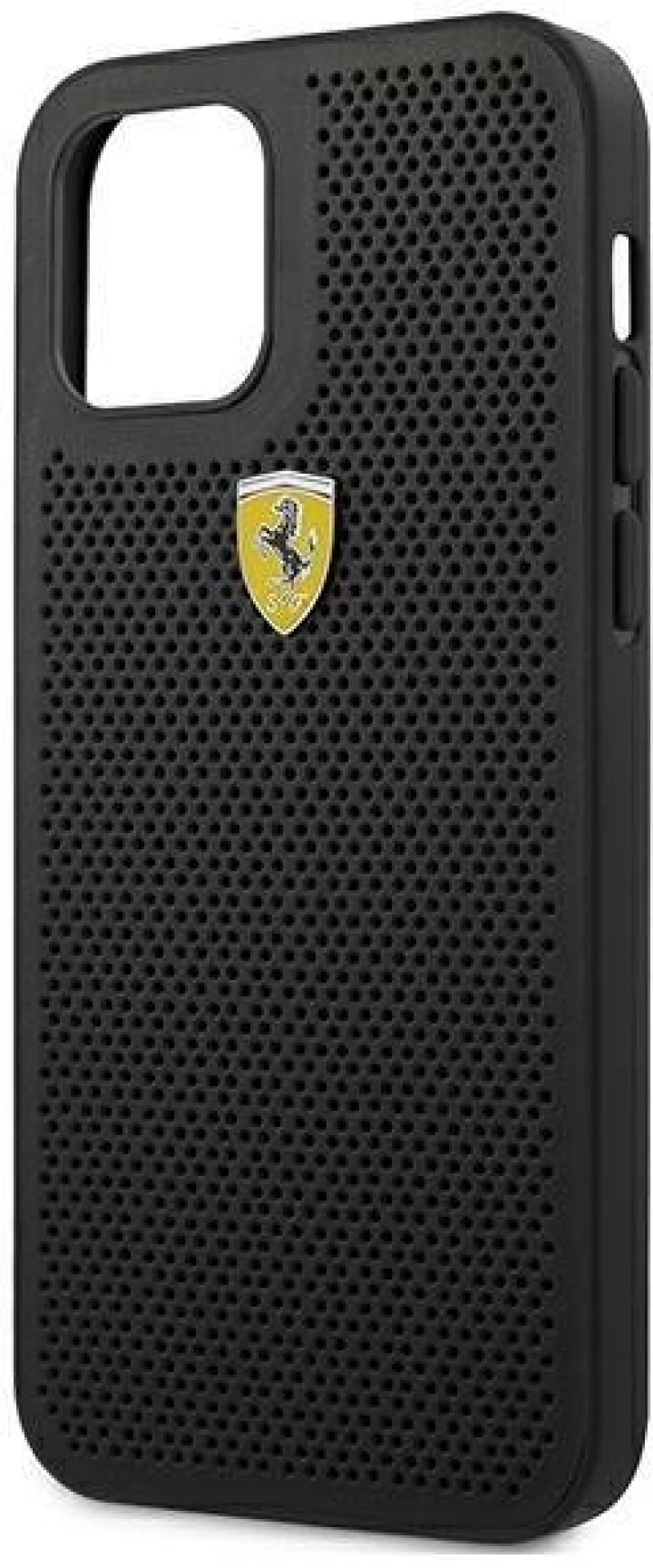 Ferrari FESPEHCP12LBK iPhone 12 Pro Max 6,7" black hardcase On Track Perforated
