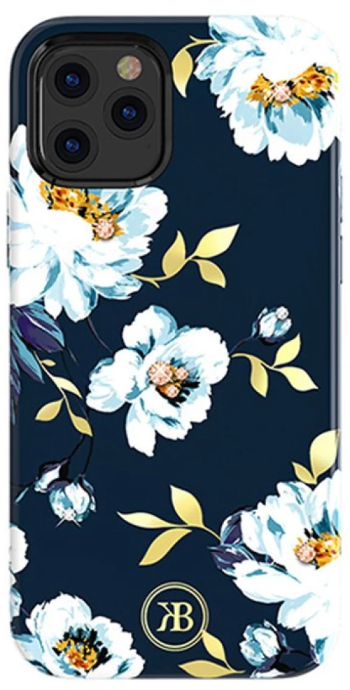 Kingxbar Blossom case decorated with original Swarovski crystals iPhone 12 mini multicolour (Gardenia)