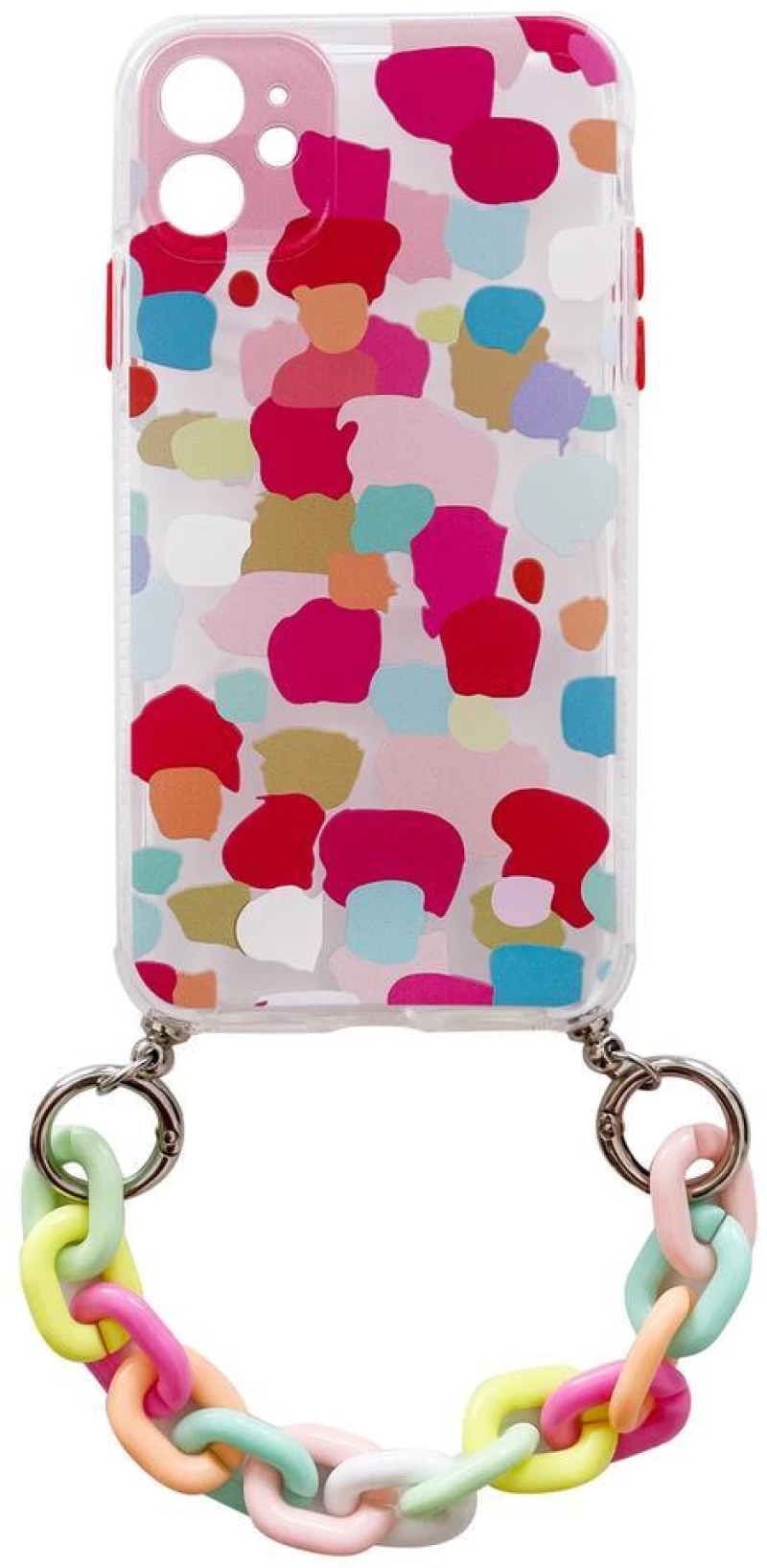Color Chain Case gel flexible elastic case cover with a chain pendant for Xiaomi Redmi Note 10 / Redmi Note 10S multicolour  (2)