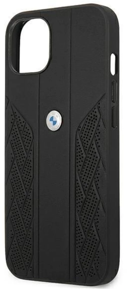 Case BMW BMHCP13SRSPPK iPhone 13 mini 5,4 black / black hardcase Leather Curve Perforate