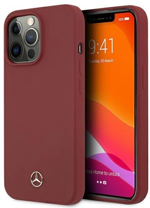 Mercedes MEHCP13XSILRE iPhone 13 Pro Max 6.7 red / red hardcase Silicone Line