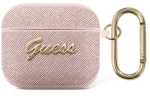 Guess GUA3SASMP AirPods 3 cover pink / pink Saffiano Script Metal Collection