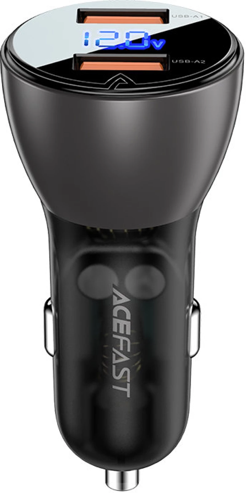 Acefast car charger 45W 2x USB, QC3.0, AFC, FCP, SCP black (B7 black)