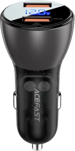 Acefast car charger 45W 2x USB, QC3.0, AFC, FCP, SCP black (B7 black)