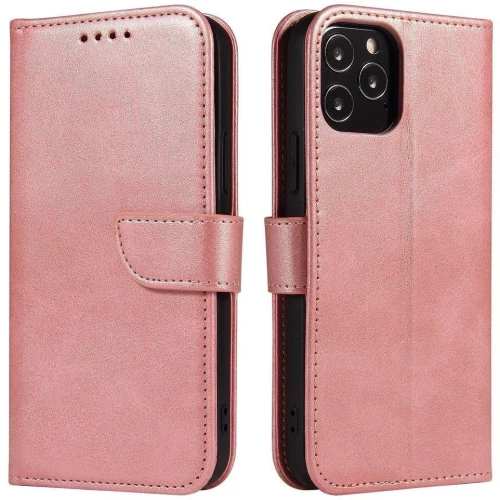 Magnet Case elegant case case cover with a flap and stand function Poco M4 Pro 5G pink