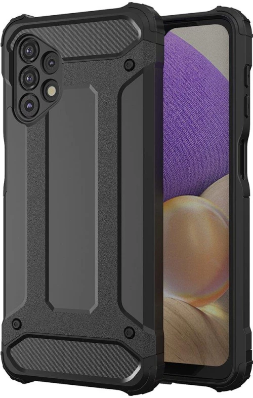 Hybrid Armor Case Tough Rugged Cover for Samsung Galaxy A73 black