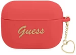 Guess GUAPLSCHSR AirPods Pro cover red / red Silicone Charm Heart Collection