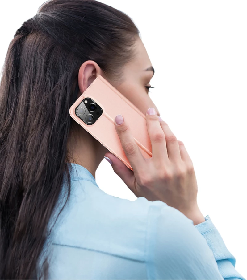 Dux Ducis Skin Pro holster cover flip cover for iPhone 14 Pro pink