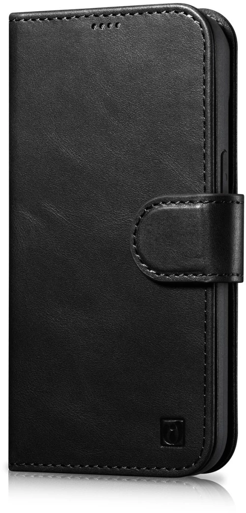 iCarer Oil Wax Wallet Case 2in1 Cover iPhone 14 Plus Anti-RFID Leather Flip Case Black (WMI14220723-BK)
