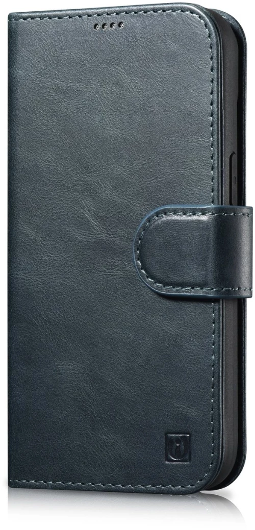 iCarer Oil Wax Wallet Case 2in1 Cover iPhone 14 Pro Max Leather Flip Cover Anti-RFID blue (WMI14220724-BU)