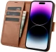 iCarer Wallet Case 2in1 Cover iPhone 14 Pro Max Leather Flip Cover Anti-RFID Brown (WMI14220728-BN)