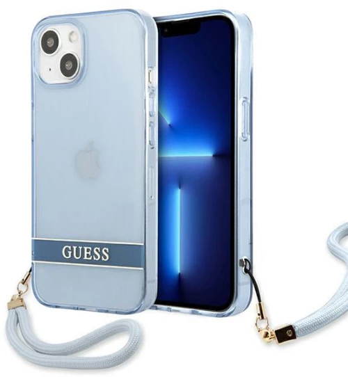 Guess GUHCP13MHTSGSB iPhone 13 6.1 "blue / blue hardcase Translucent Stap