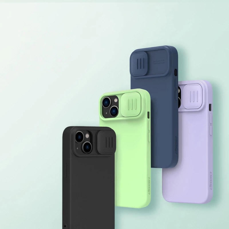 Nillkin CamShield Silky silicone case iPhone 14 Plus 6.7 2022 Mint Green
