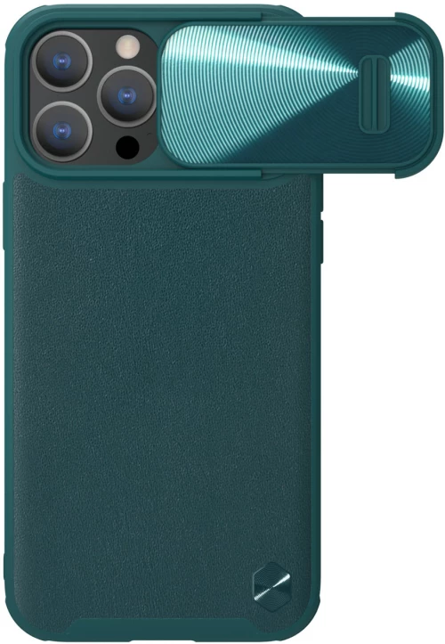 Nillkin CamShield Leather S Case iPhone 14 Pro Max cover with camera cover green