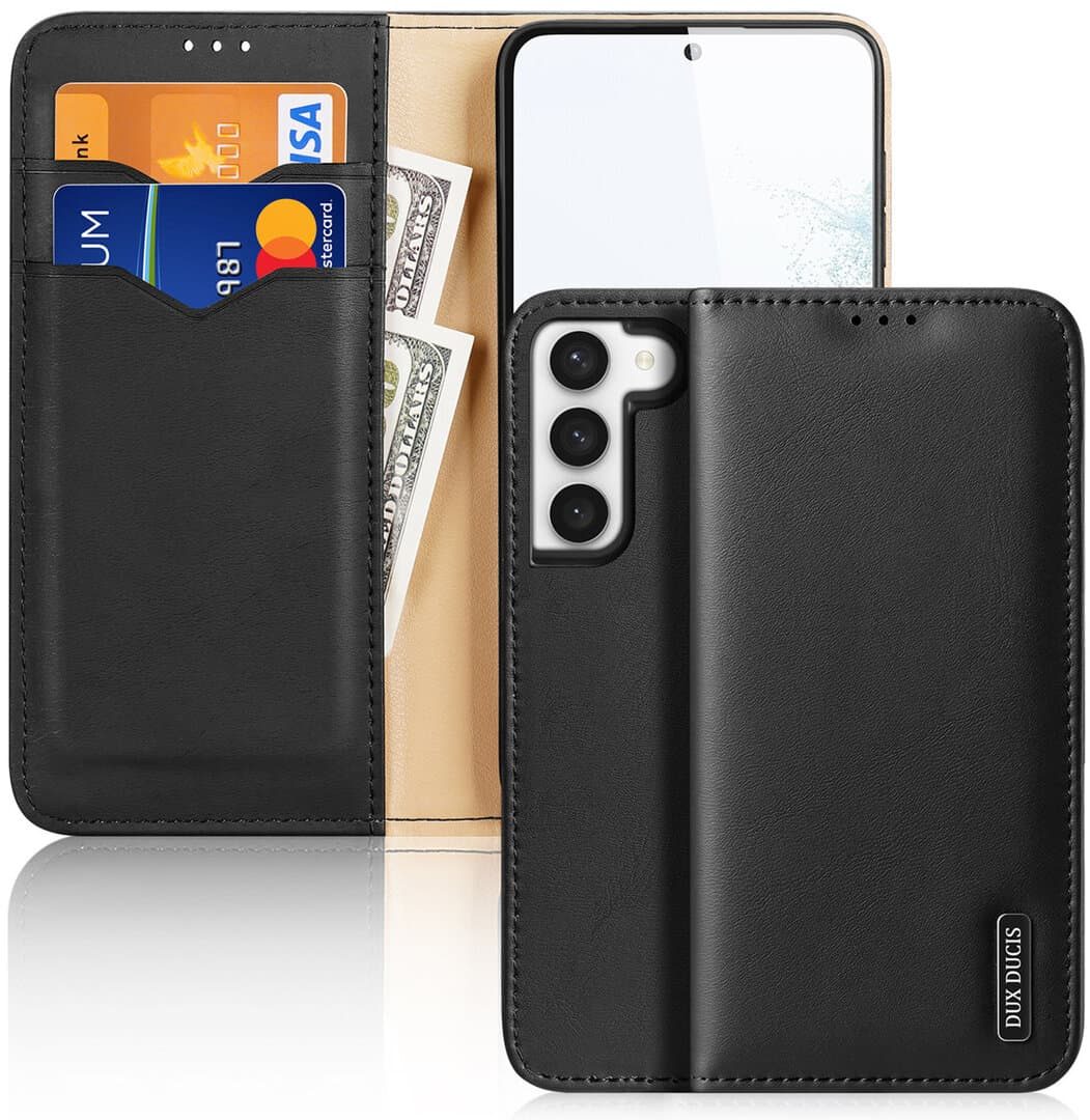 Dux Ducis Hivo case Samsung Galaxy S23+ flip case wallet stand RFID blocker black