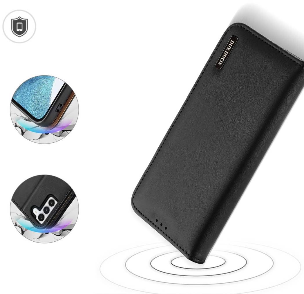 Dux Ducis Hivo case Samsung Galaxy S23+ flip case wallet stand RFID blocker black