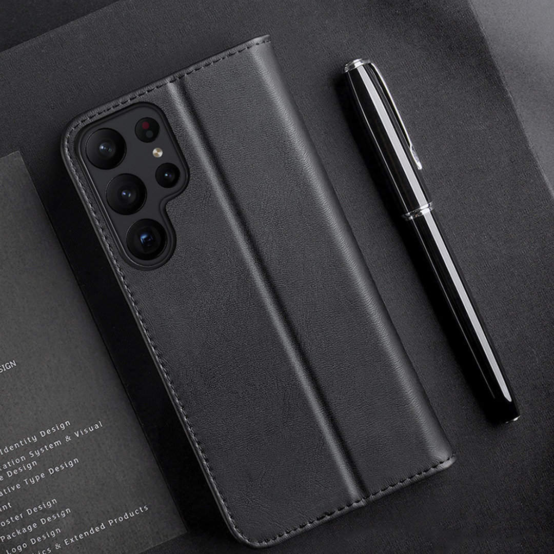 Dux Ducis Hivo case Samsung Galaxy S23+ flip case wallet stand RFID blocker black