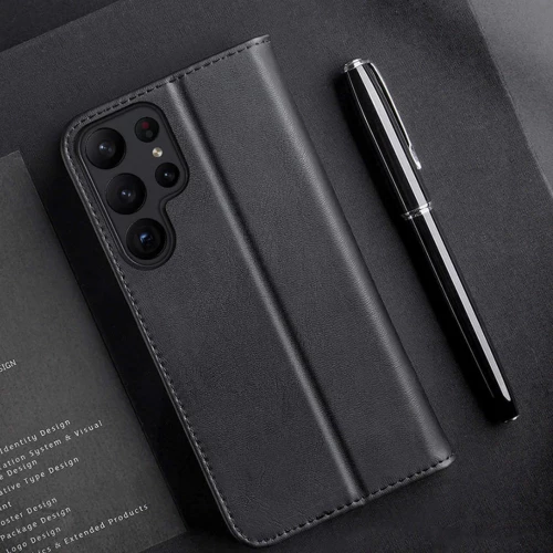 Dux Ducis Hivo case Samsung Galaxy S23+ flip case wallet stand RFID blocker black