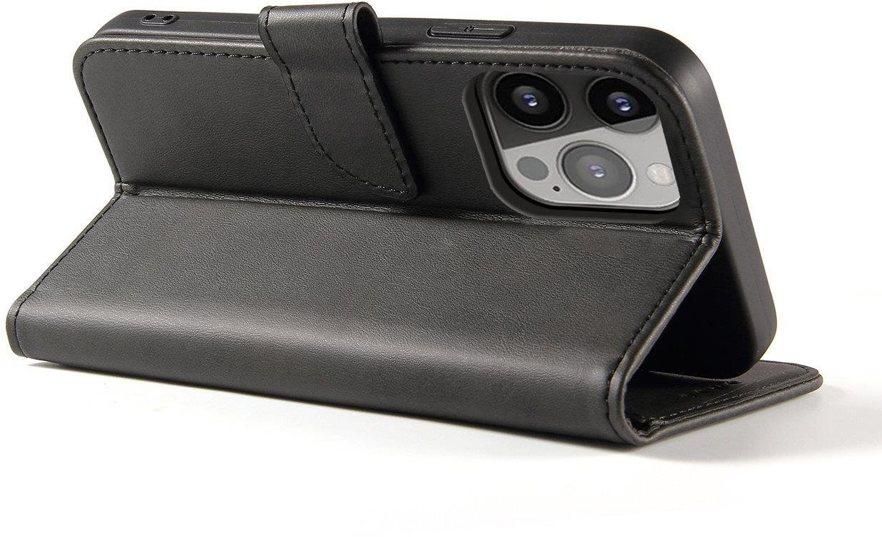 Magnet Case Cover for Xiaomi Redmi Note 12 5G / Poco X5 5G Cover with Flip Wallet Stand Black