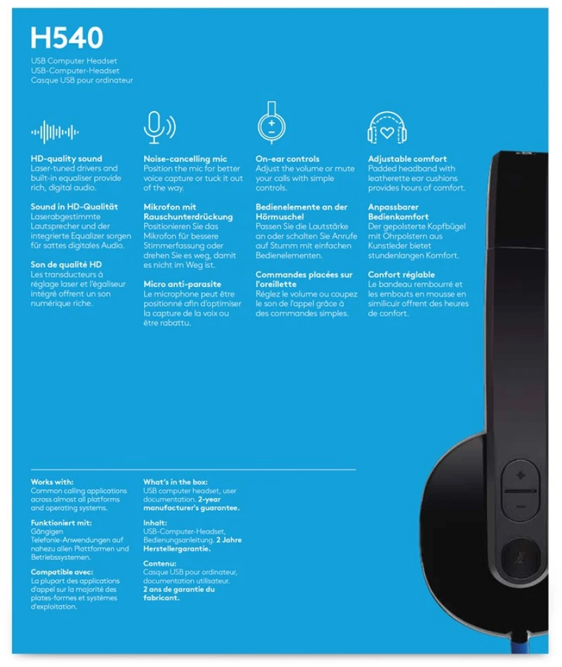 Logitech H540 USB Computer Headset