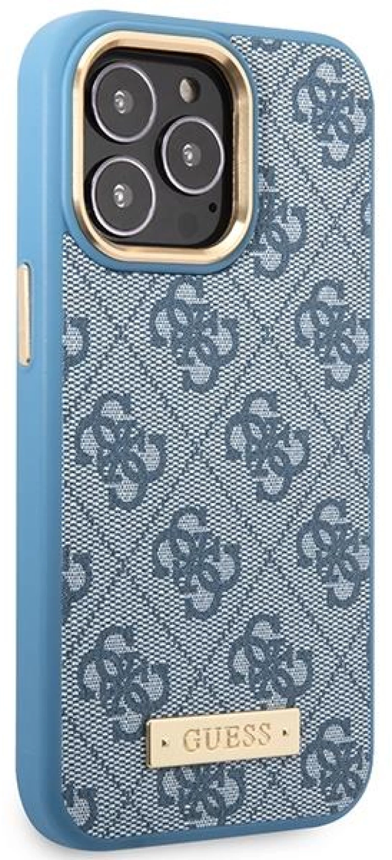 Guess GUHMP14LU4GPRB iPhone 14 Pro 6.1" blue/blue hard case 4G Logo Plate MagSafe