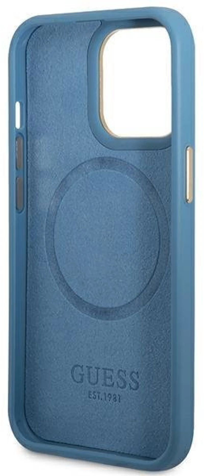 Guess GUHMP14LU4GPRB iPhone 14 Pro 6.1" blue/blue hard case 4G Logo Plate MagSafe