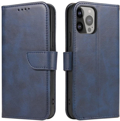 Magnet Case Cover for Xiaomi Redmi Note 12 Cover with Flip Wallet Stand Blue