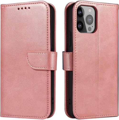 Wallet Case with Stand for iPhone 15 Pro Max Magnet Case - Pink