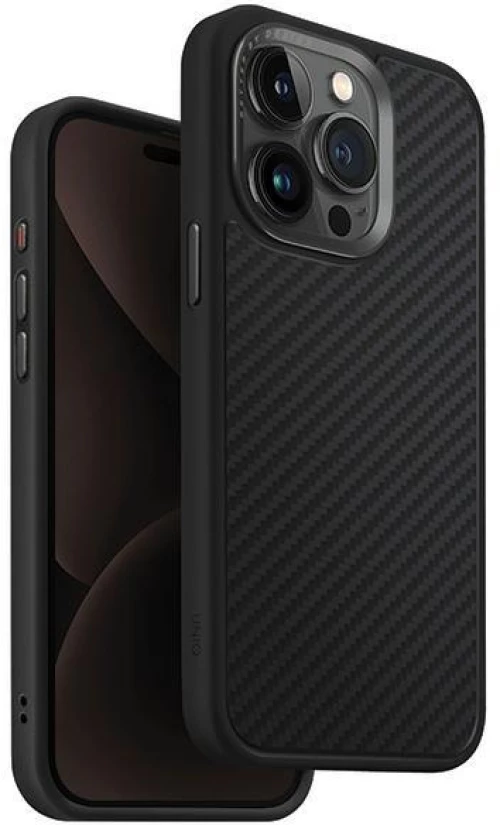 Uniq case Keva iPhone 15 Pro Max 6.7" Magclick Charging black/carbon black