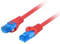LANBERG PATCHCORD S/FTP CAT.6A 1M RED LSZH