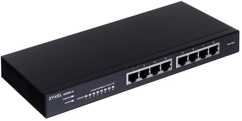 Zyxel GS1915-8 Managed L2 Gigabit Ethernet (10/100/1000) Black
