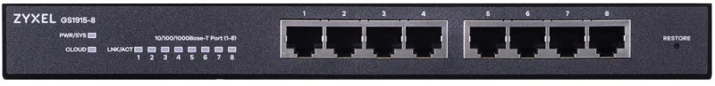 Zyxel GS1915-8 Managed L2 Gigabit Ethernet (10/100/1000) Black