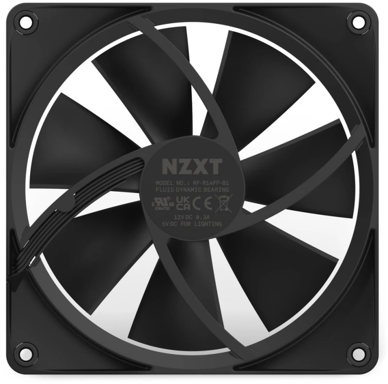 NZXT F140 RGB Computer case Fan 14 cm Black 1 pc(s)