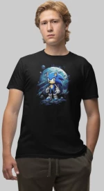 Space sonic t-shirt - BLACK