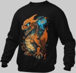 Zombie Charizard παιδικό φούτερ - BLACK