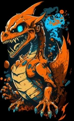 Zombie Charizard παιδικό φούτερ - BLACK