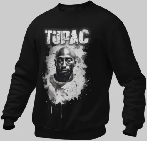 2pac παιδικό φούτερ - BLACK