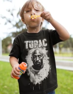 2pac kids t-shirt - BLACK