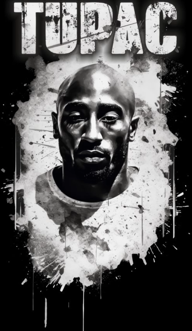 2pac kids t-shirt - BLACK