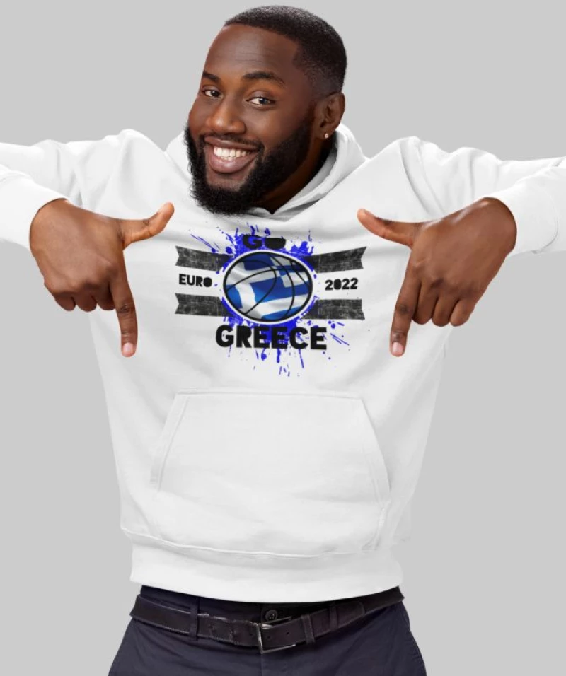 Go Greece φούτερ με κουκούλα | EuroBasket 2022 - ROYAL BLUE