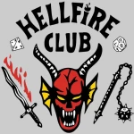 Stranger Things Hellfire Club φούτερ - BLACK