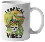 Κεραμική Κούπα Tropical vibes - White