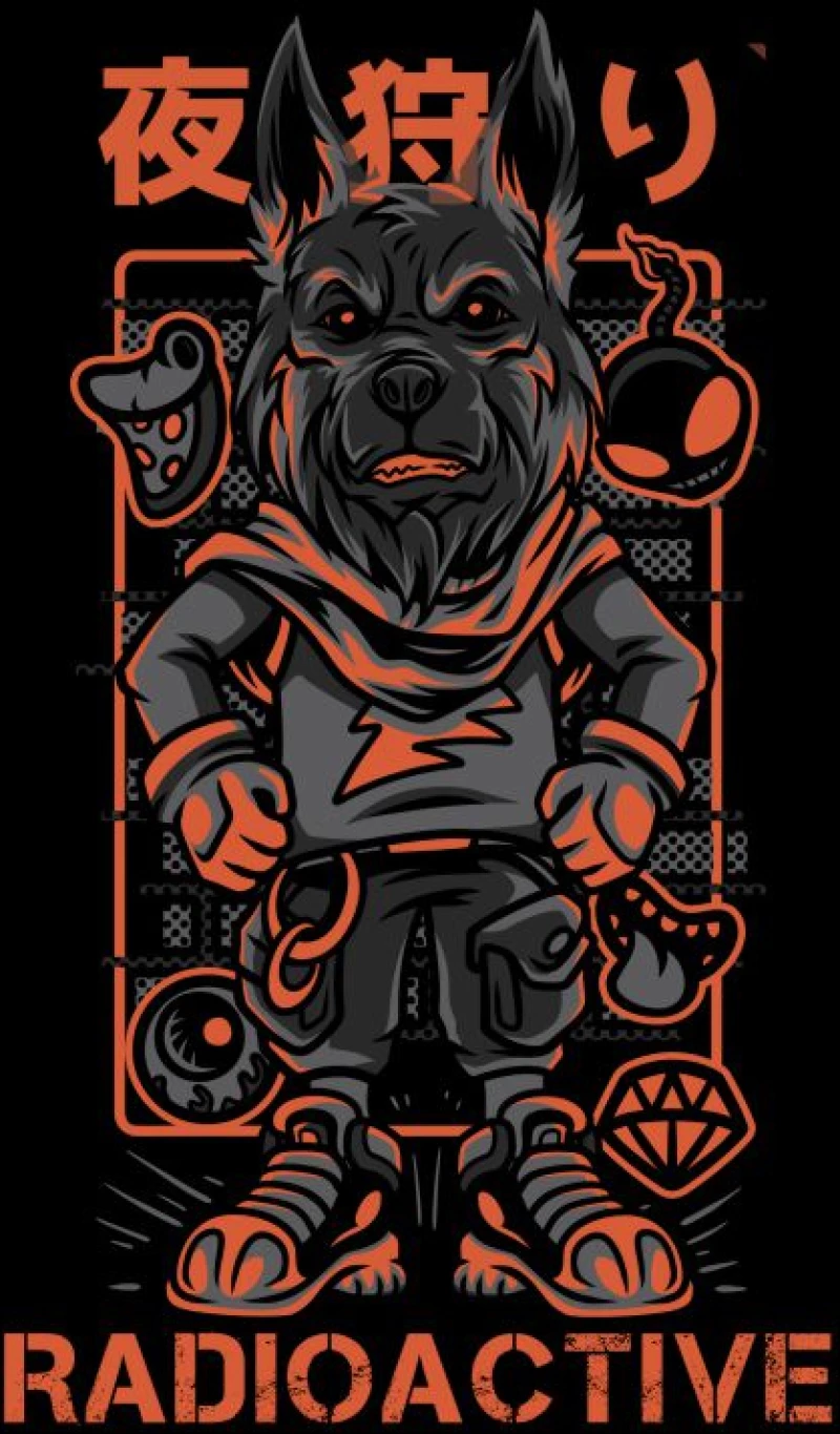 Radioactive Mutant Wolf Φουτερ - BLACK