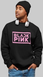 Black Pink Logo Φούτερ - BLACK