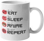 Κούπα Eat Sleep Anime Repeat